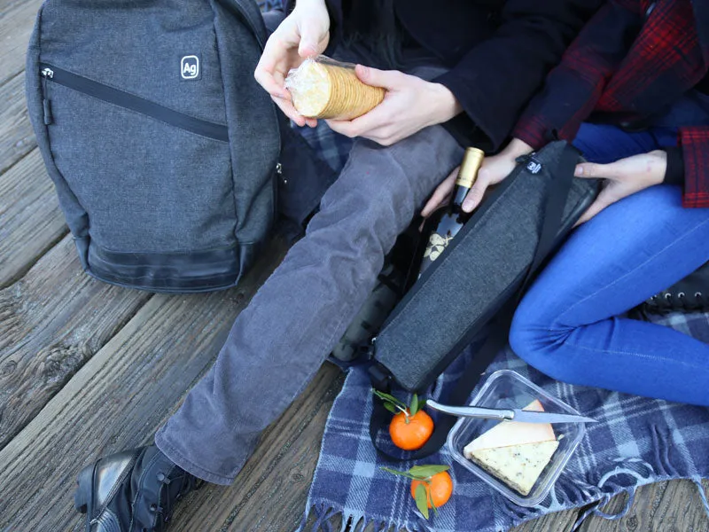 Fremont Salvaged Charcoal Denim Backpack - Image 10